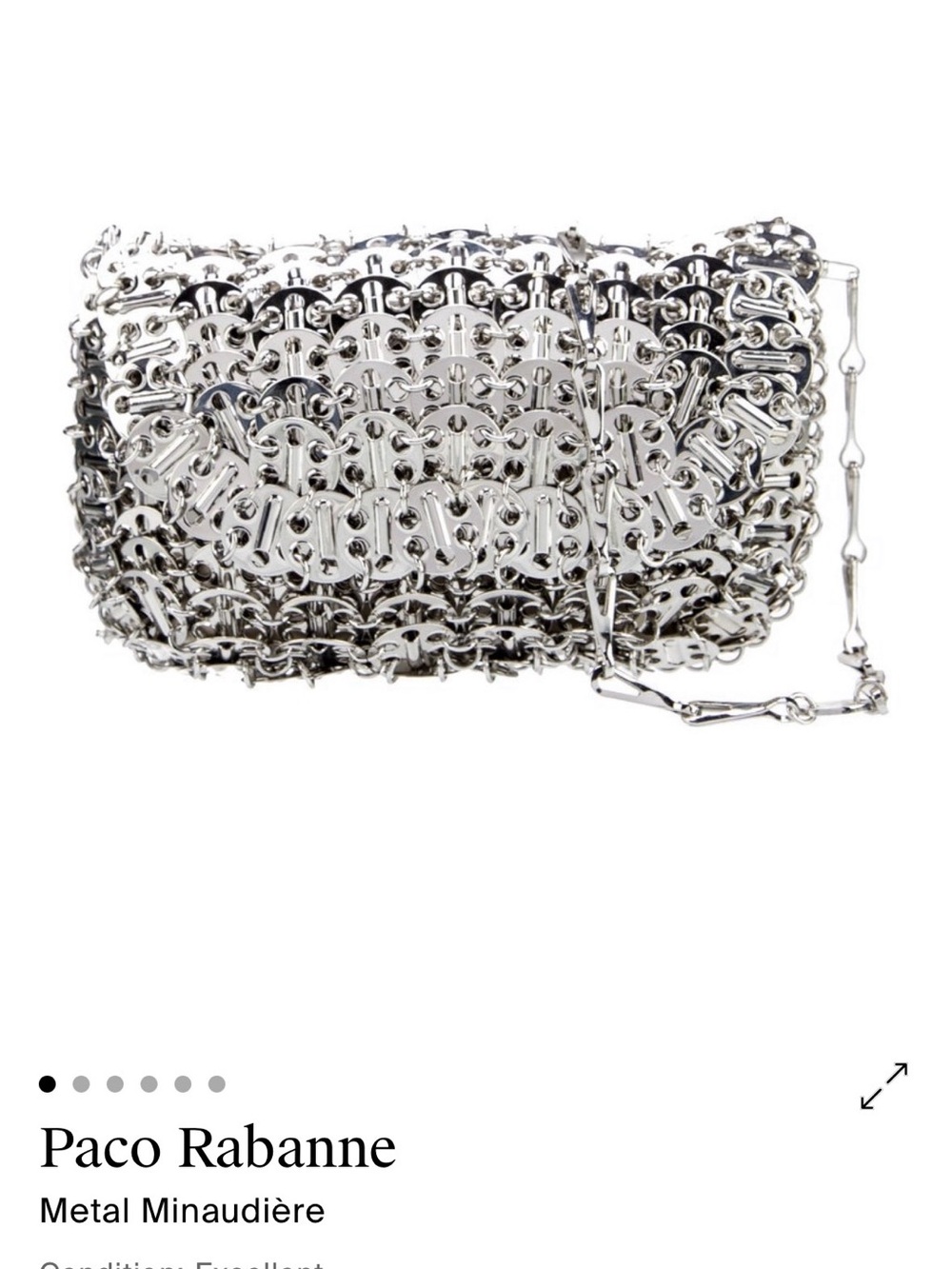Paco Rabanne Silver Chainmail Minaudière Clutch